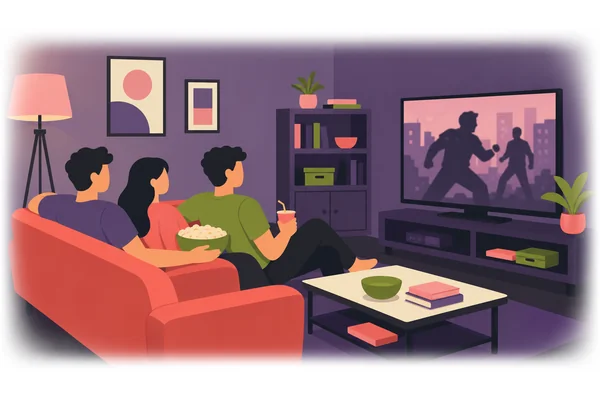 They watched the film last night.