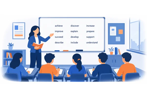She teaches English to students.