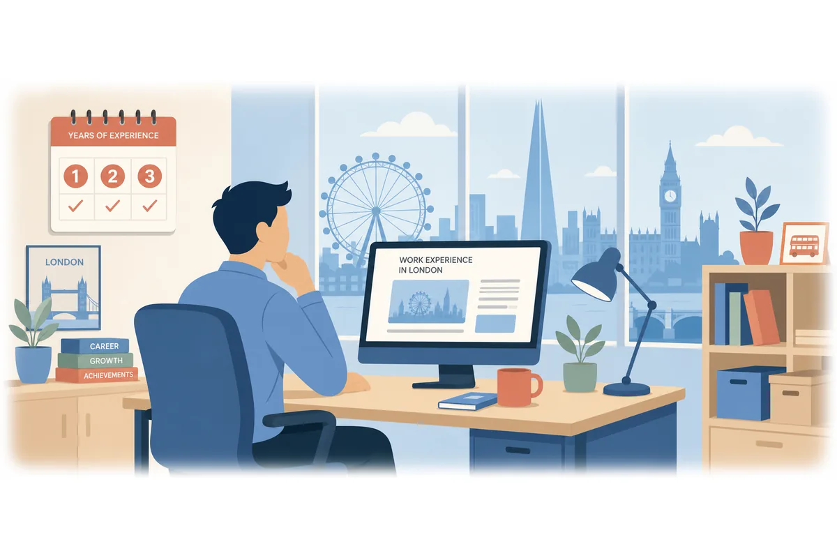 I worked in London for three years.