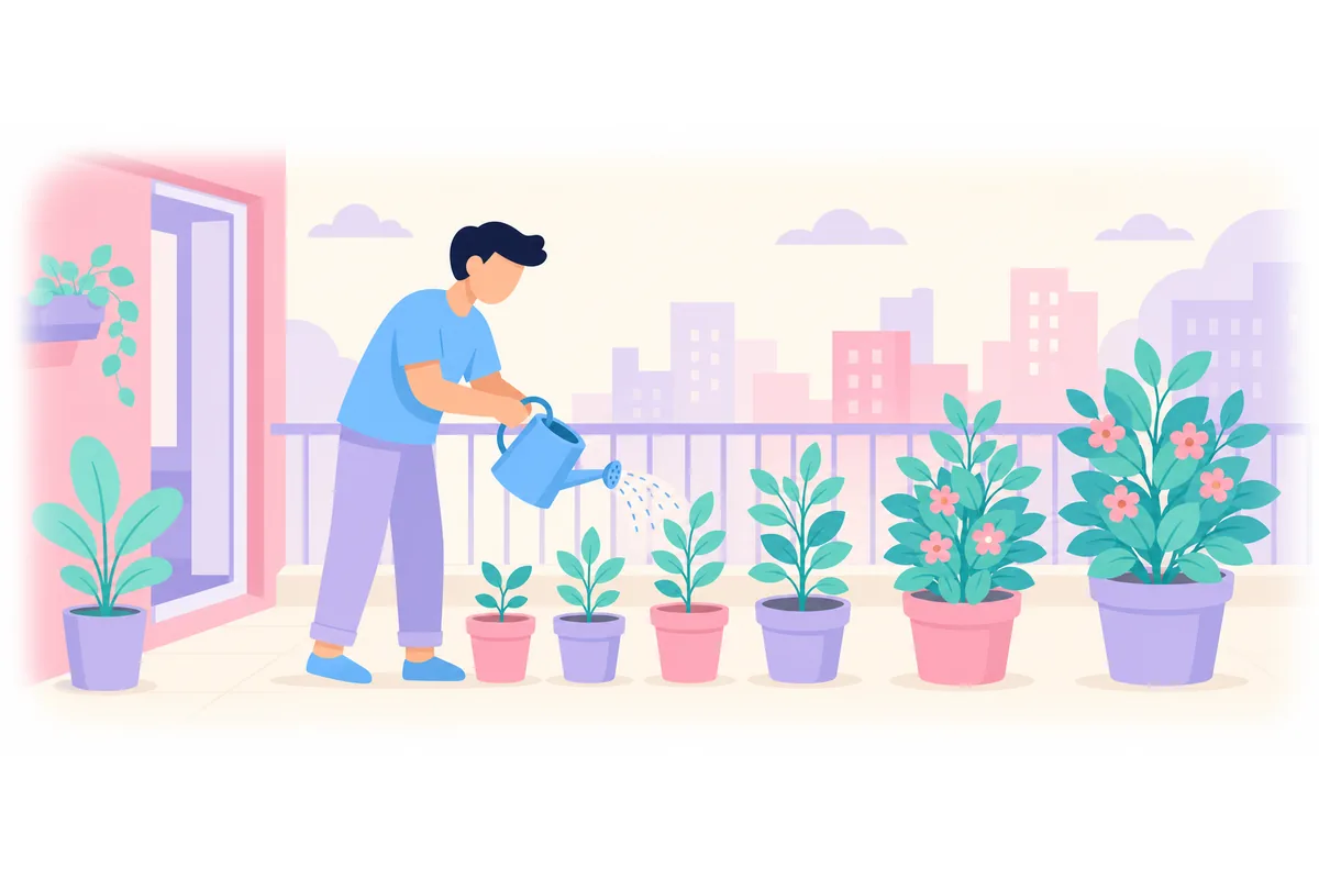If you water the plants regularly, they will grow much healthier.