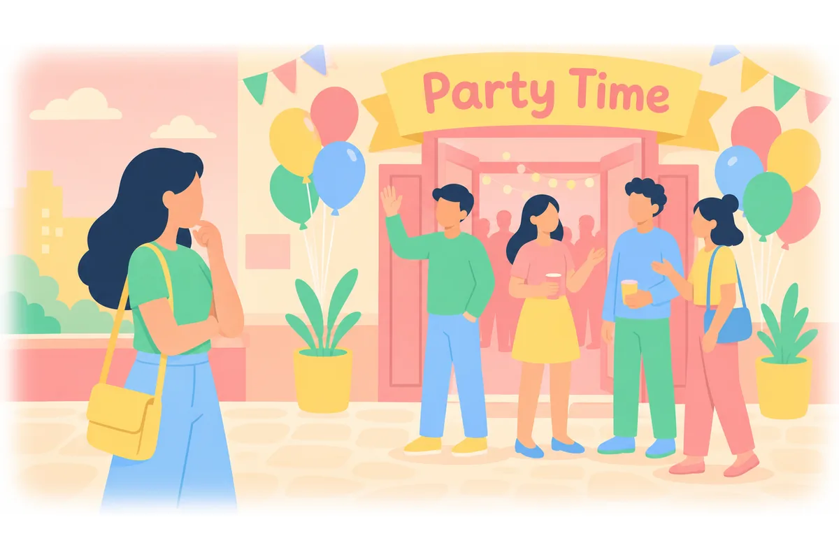 Will Sarah go to the party if her friends are there?
