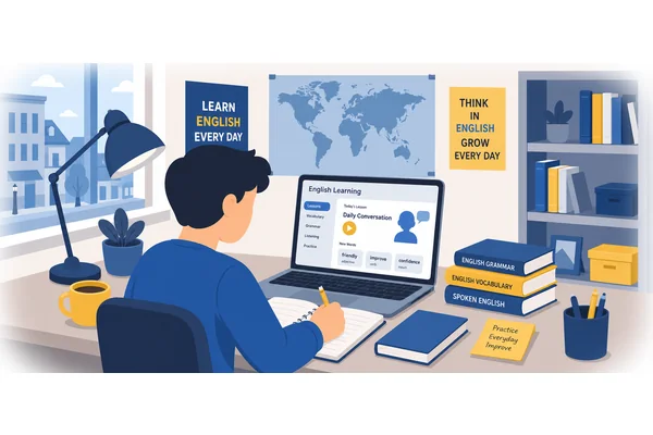 If you practise every day, you will improve your English.