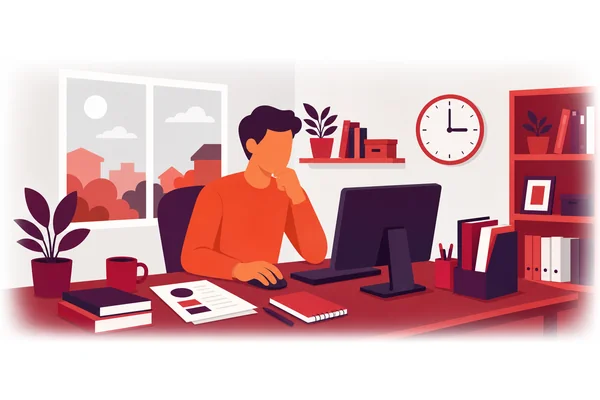 I work from 9 a.m. to 5 p.m. every day.
