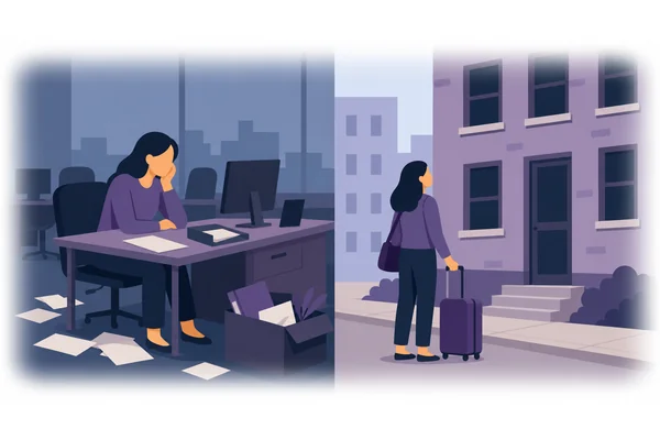 Not only had she lost her job, but she also lost her apartment.