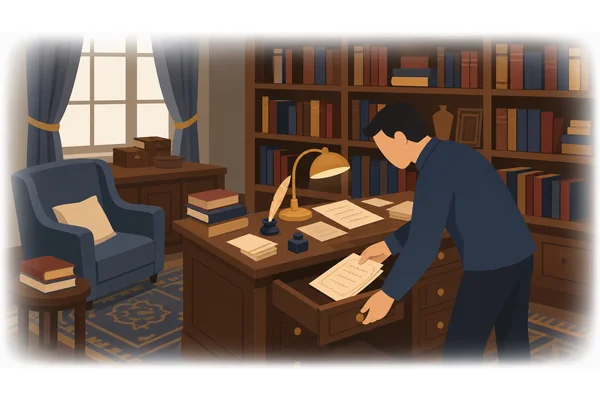 The manuscript itself, he kept carefully hidden from his publisher.