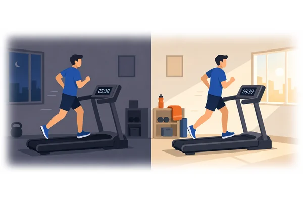 When you wake up tomorrow morning, I will have been running on the treadmill for an hour already.