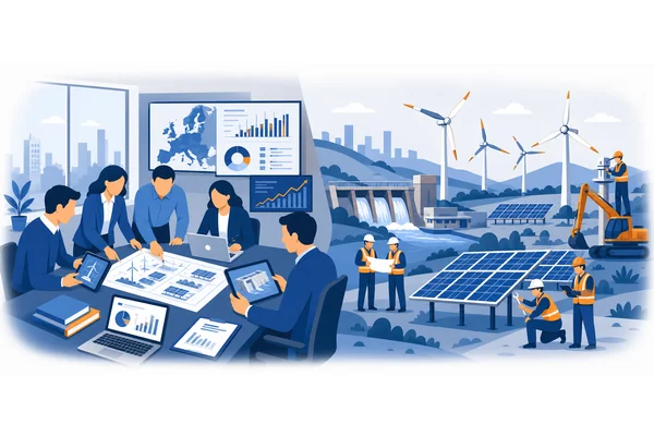 By 2030, renewable energy companies will have been investing billions into infrastructure development across Europe.