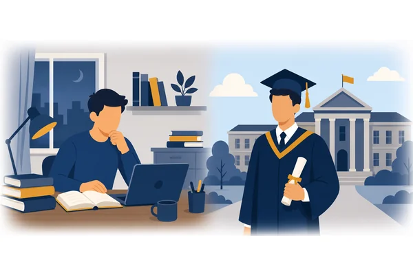 By next month, he will have earned his MBA.