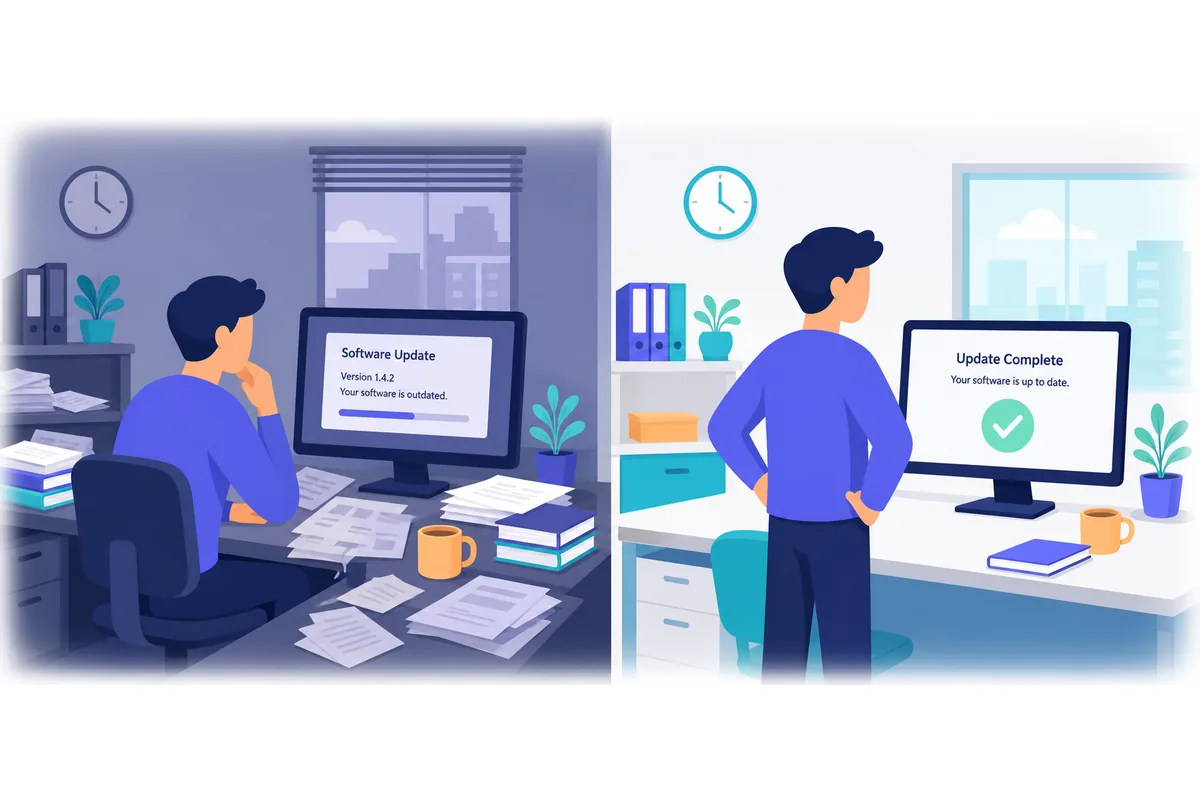 Will the software have been updated by the quarterly review in March?