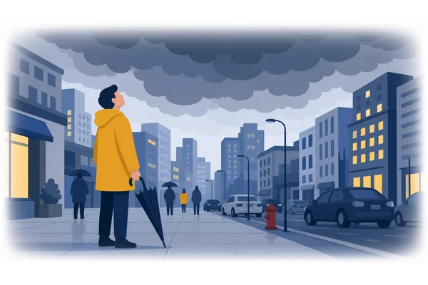 Look at those clouds—it's going to rain.