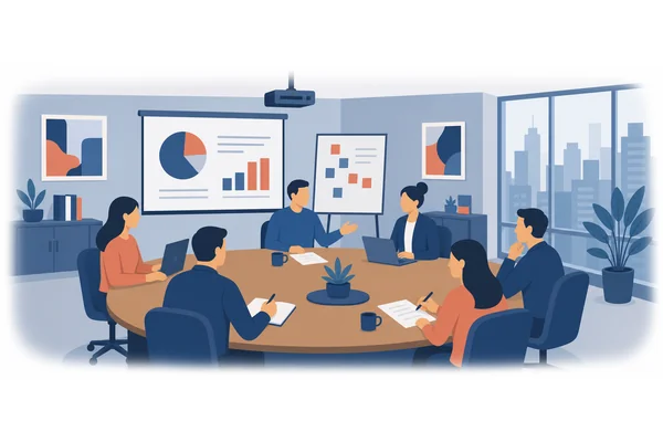 The conference starts on Monday.