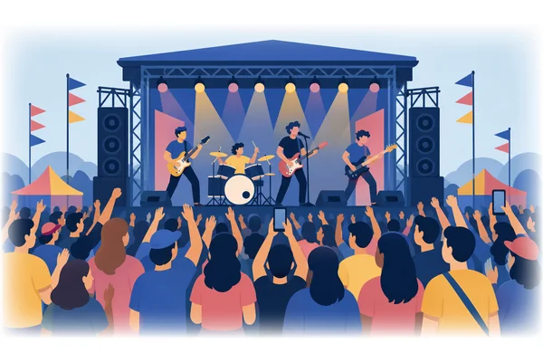 The popularity of this band is growing fast.