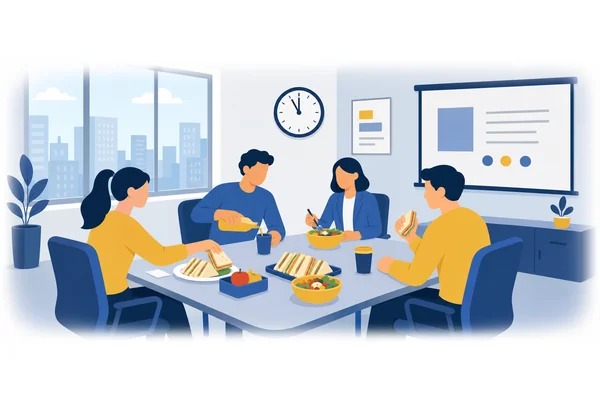 We will be having lunch when the meeting starts.