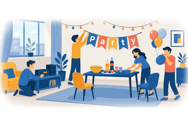 We are going to have a party on Saturday.