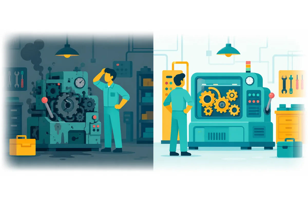 The machinery hadn't been functioning properly since the technician's last inspection.
