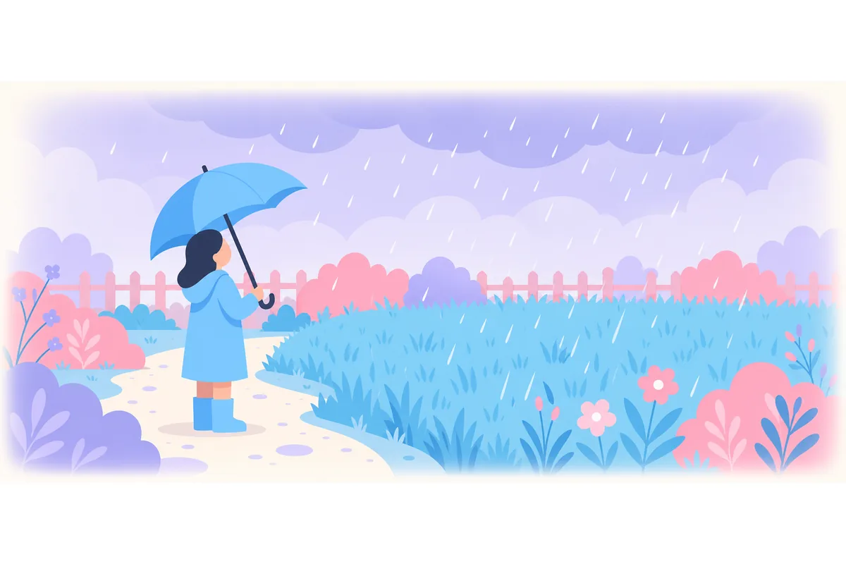 If it rains, the grass grows better.