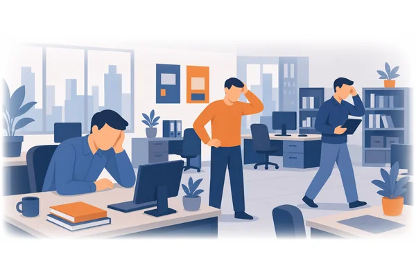 Following the CEO's announcement of organizational restructuring, employee anxiety increased significantly.