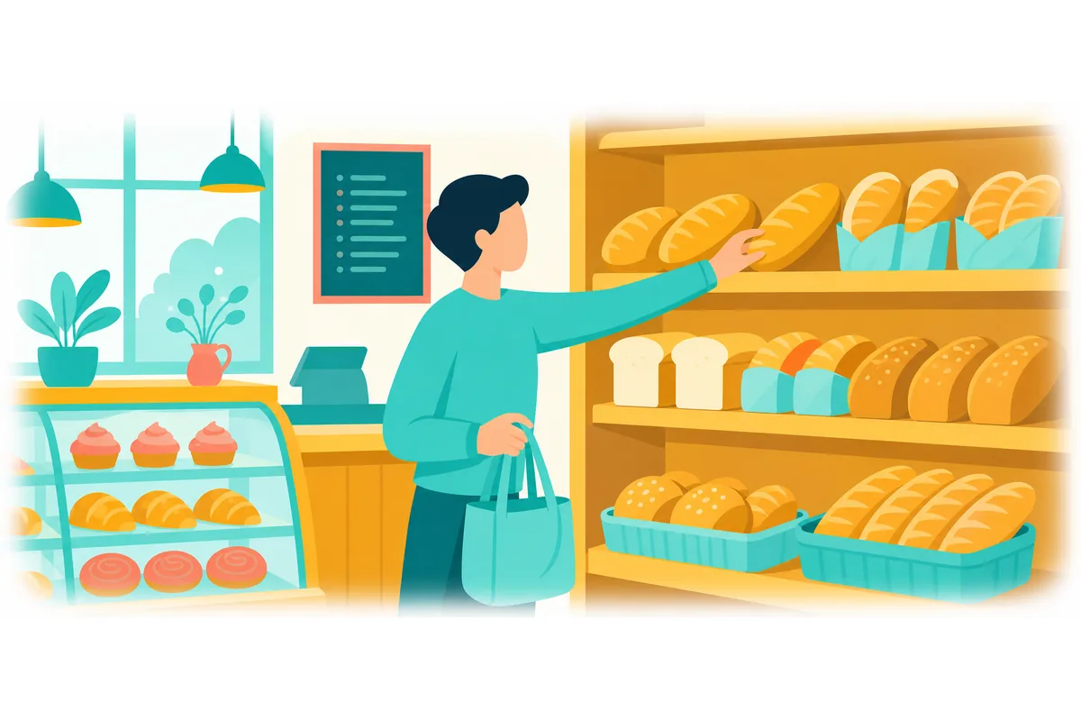 Can you buy two loaves of bread from the shop?