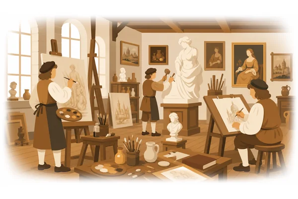 Many great artists lived in the 17th century.