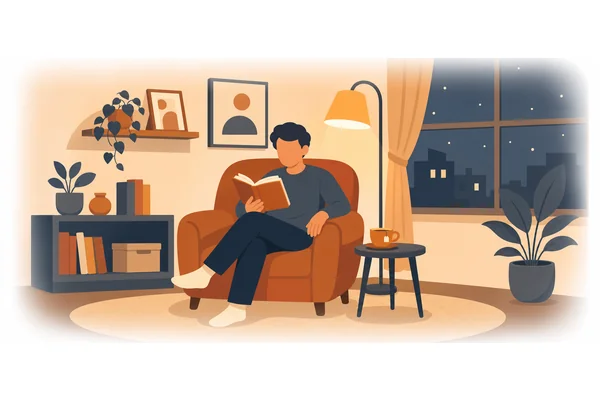 I like to read in the evening.