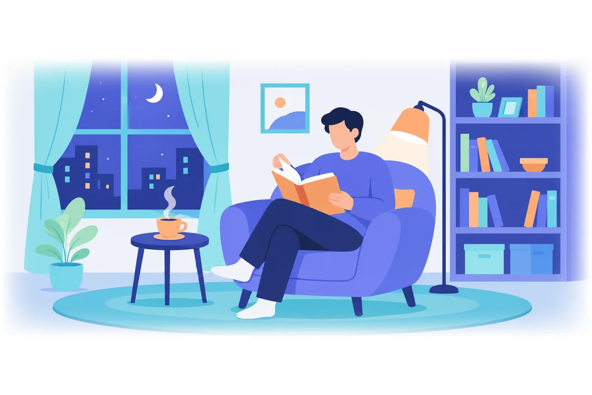 I enjoy reading novels in the evening.