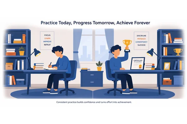 Only when you practice can you improve.