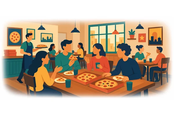 Not only is the restaurant famous for its pizza, but also it is known for its warm atmosphere.
