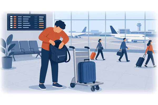 It was at the airport that I lost my passport.