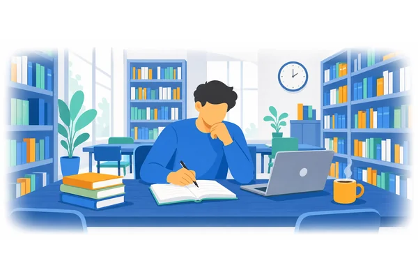 It is in this library that I do my best work.