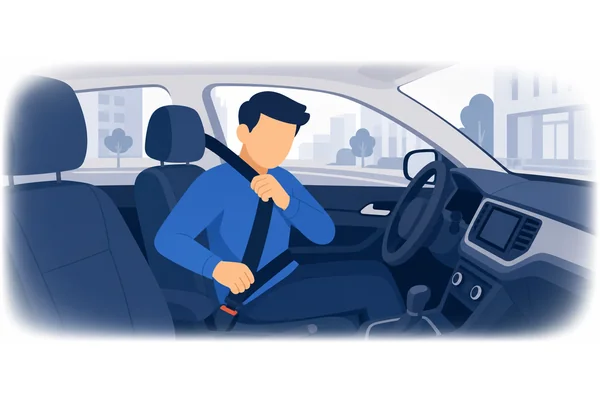 You must wear a seatbelt in the car.