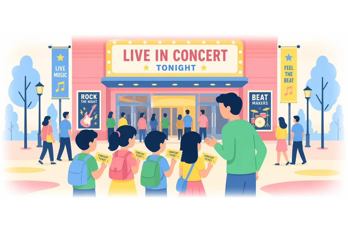 Children couldn't go to the concert without an adult.