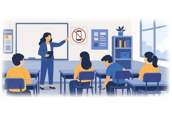 We can't use our phones in class, can we?