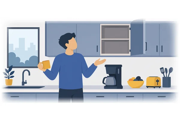There is no coffee left in the kitchen.