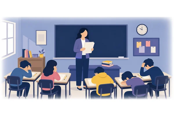 No students passed the test yesterday.