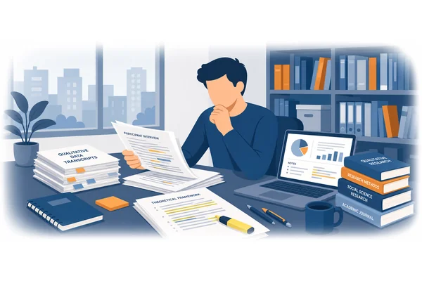 The examination of qualitative data necessitated a revision of our theoretical framework.