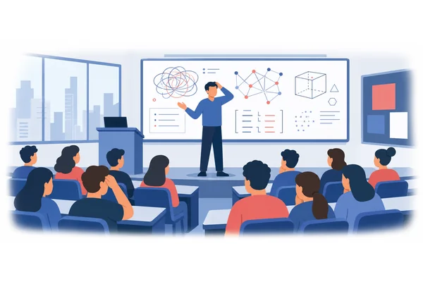 His inability to articulate complex ideas hindered his effectiveness as a lecturer.