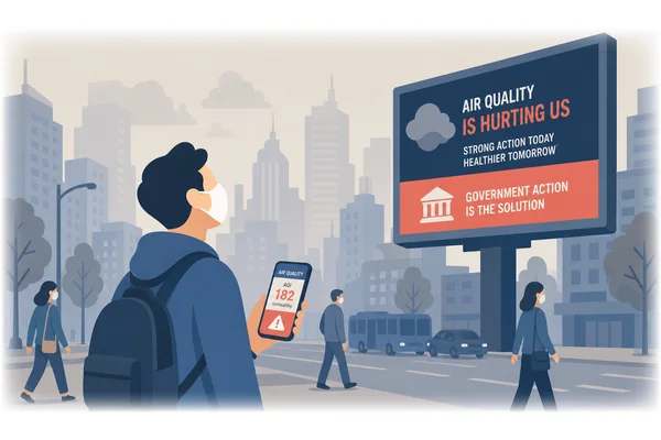 The gradual deterioration of air quality necessitates immediate governmental intervention.