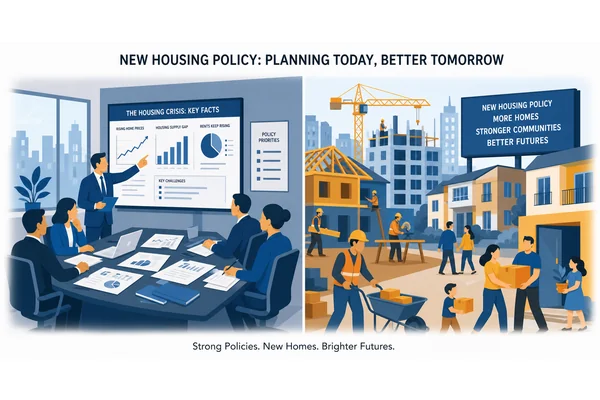 The government's acknowledgment of the housing crisis has prompted substantial policy revision.