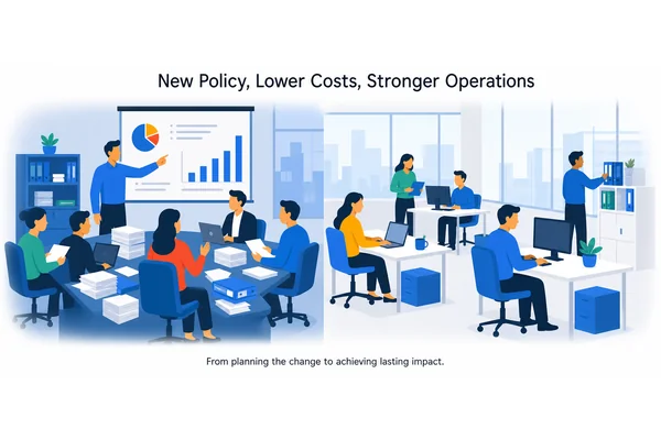 The implementation of the new policy resulted in a significant reduction in operational costs.