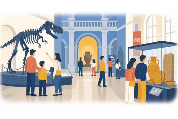 The London Museum, which is free to enter, has excellent collections.