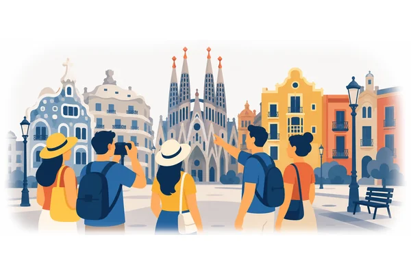 We visited Barcelona in 2019, when the weather was beautiful.