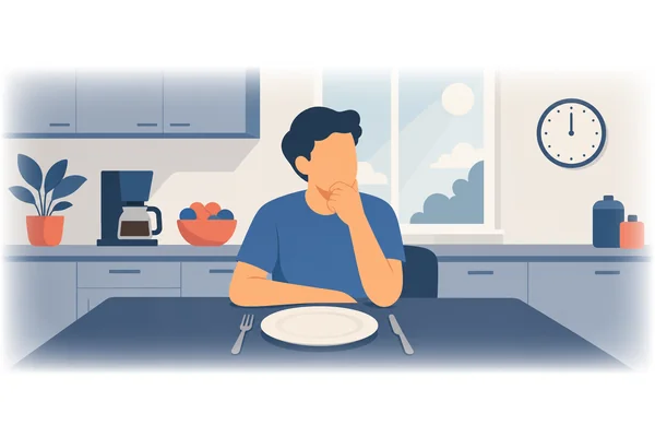 He didn't eat breakfast, nor did he eat lunch.