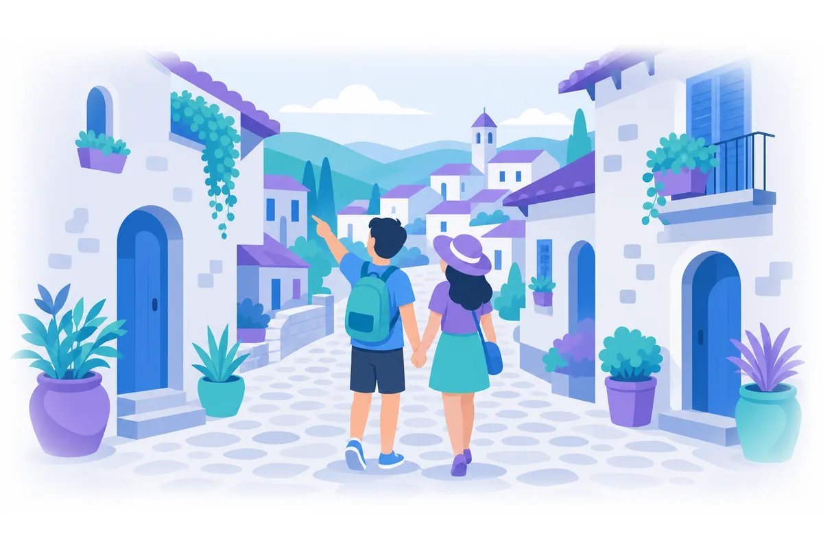 We stayed in a small old Italian village.