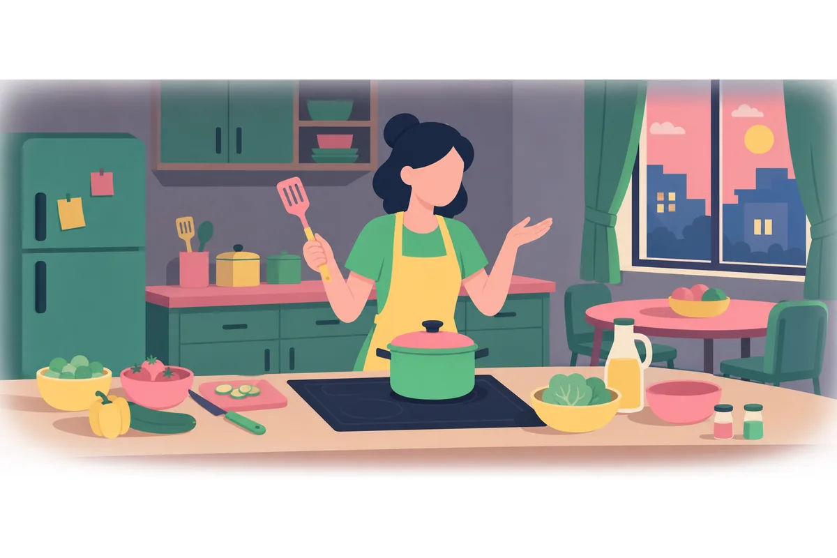 She was making dinner when the power went off.