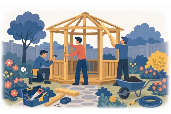 What were they building in the garden?