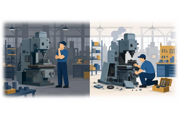 The machine had been operating without proper maintenance, which explained the mechanical failure.