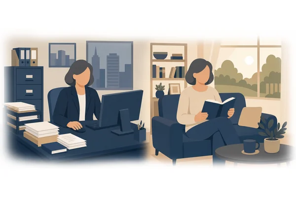 She worked at the bank for ten years before she retired.