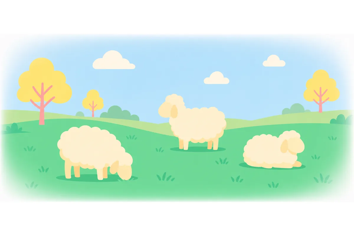 The three sheep are in the field.