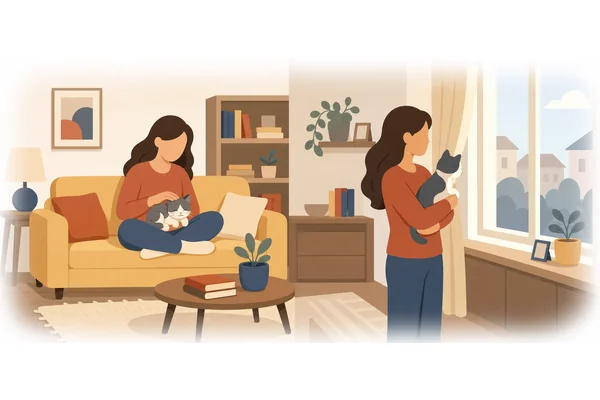 She has a cat, doesn't she?