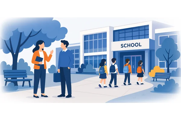 Our children go to the same school.